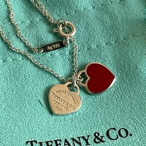 Authentic Tiffany Double heart necklace